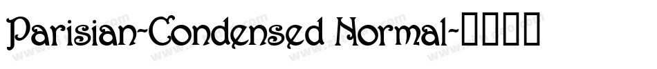 Parisian-Condensed Normal字体转换